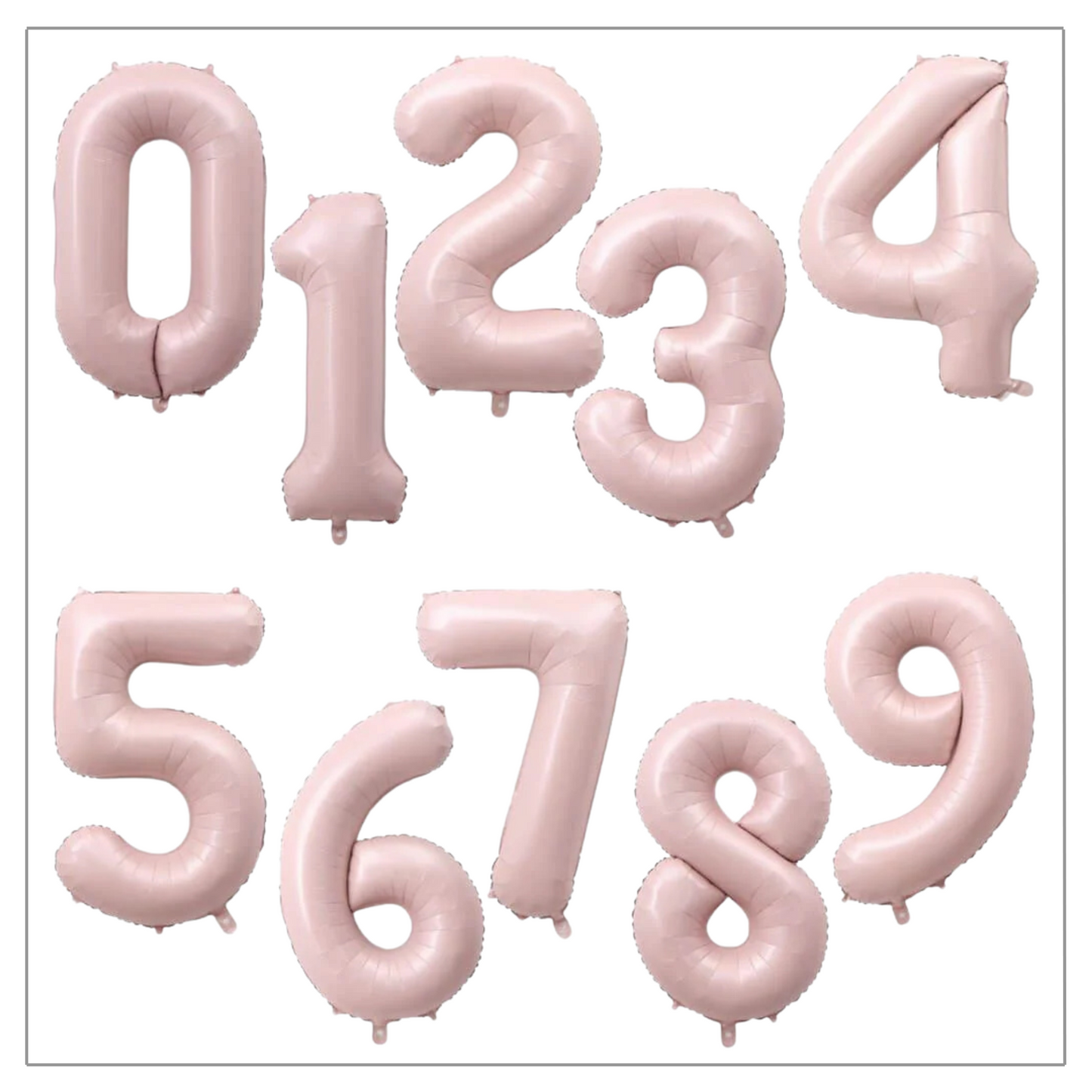 Dusty Rose Number Balloons 34"