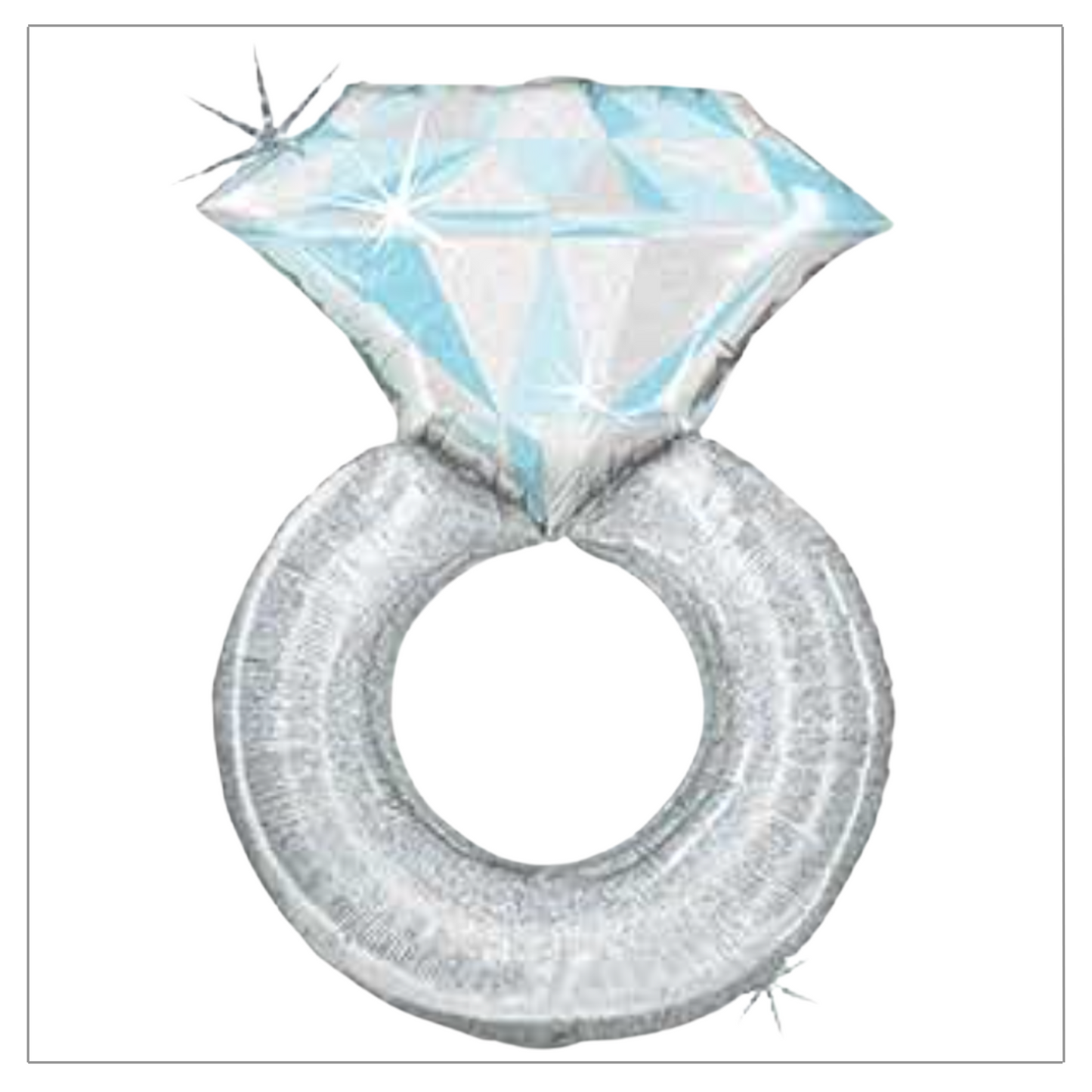 Platinum Engagement Ring Foil Balloon