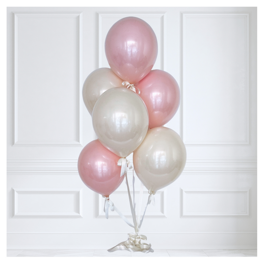 Signature Glass Balloon Bouquet - Peony Lace