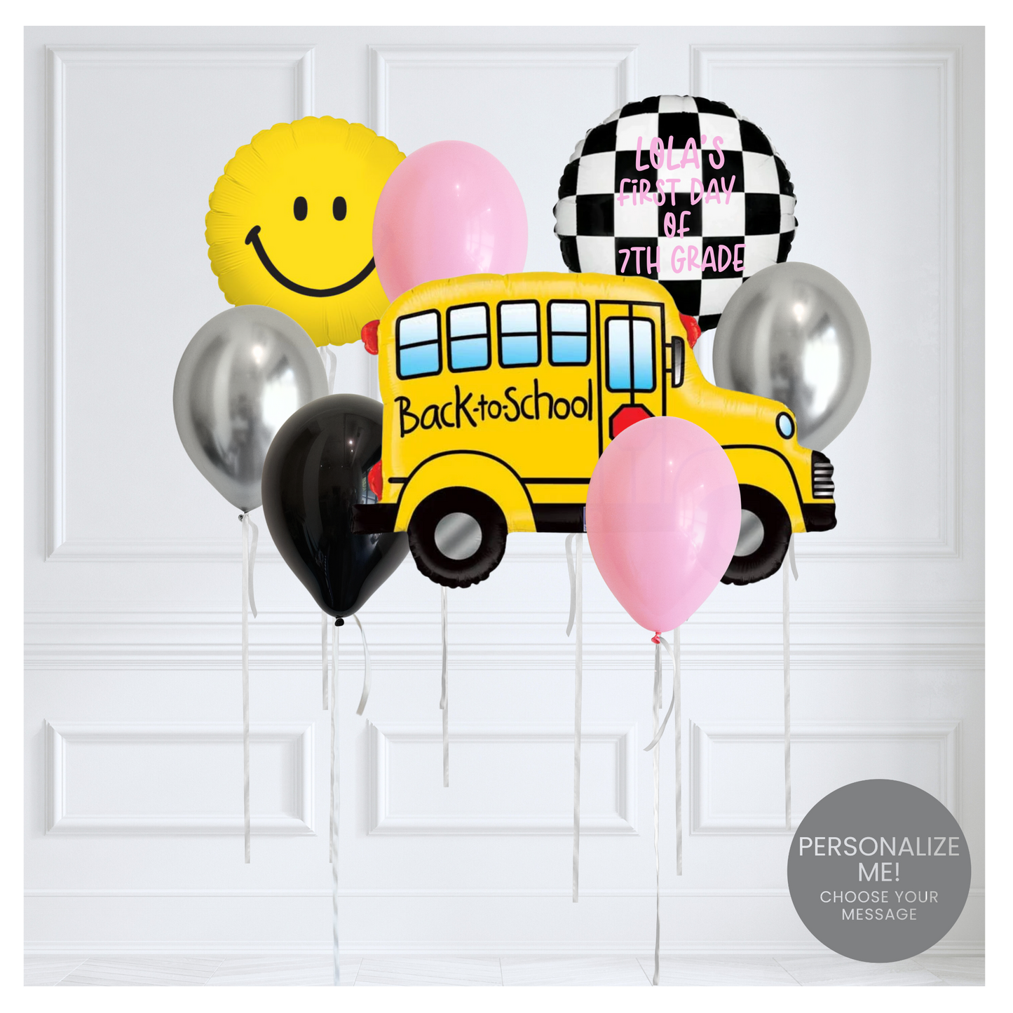 Back to School Balloon Bouquet -Pink