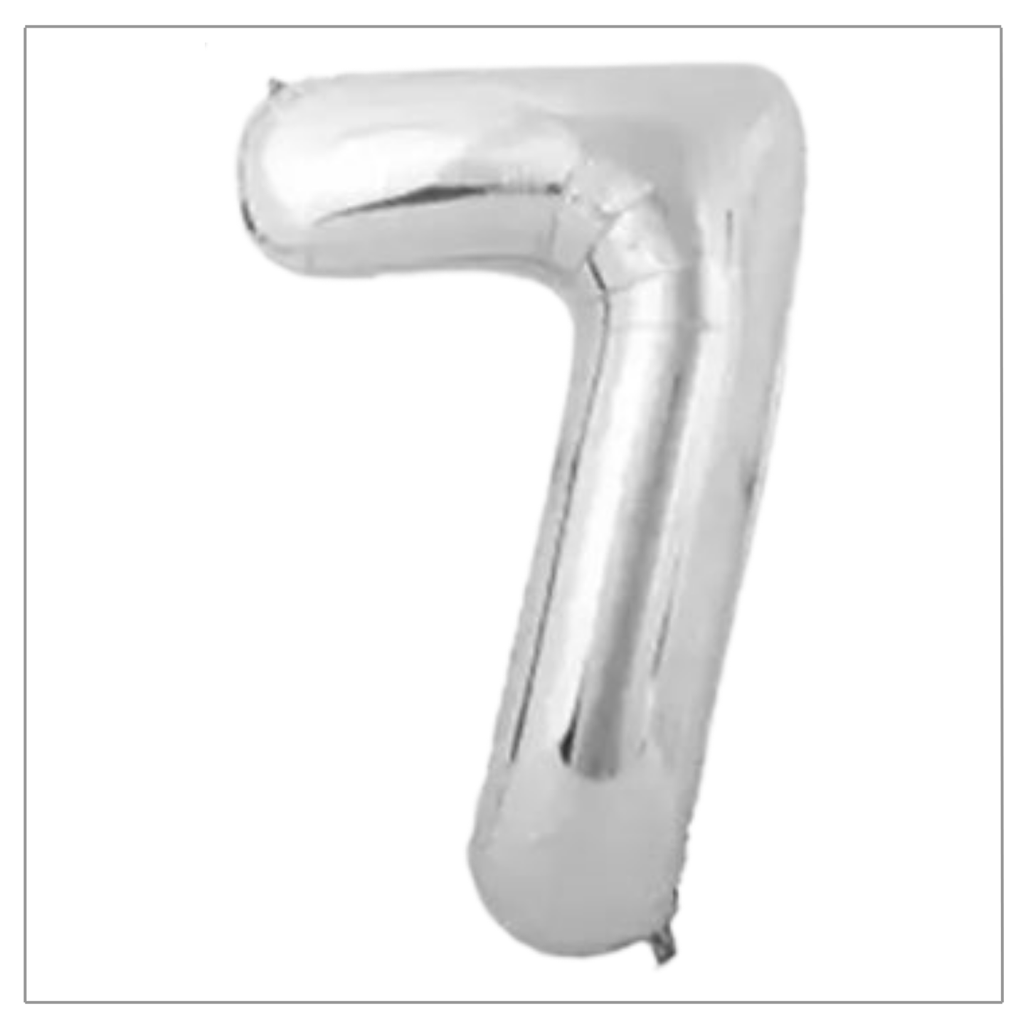 Silver Number Balloons 34"