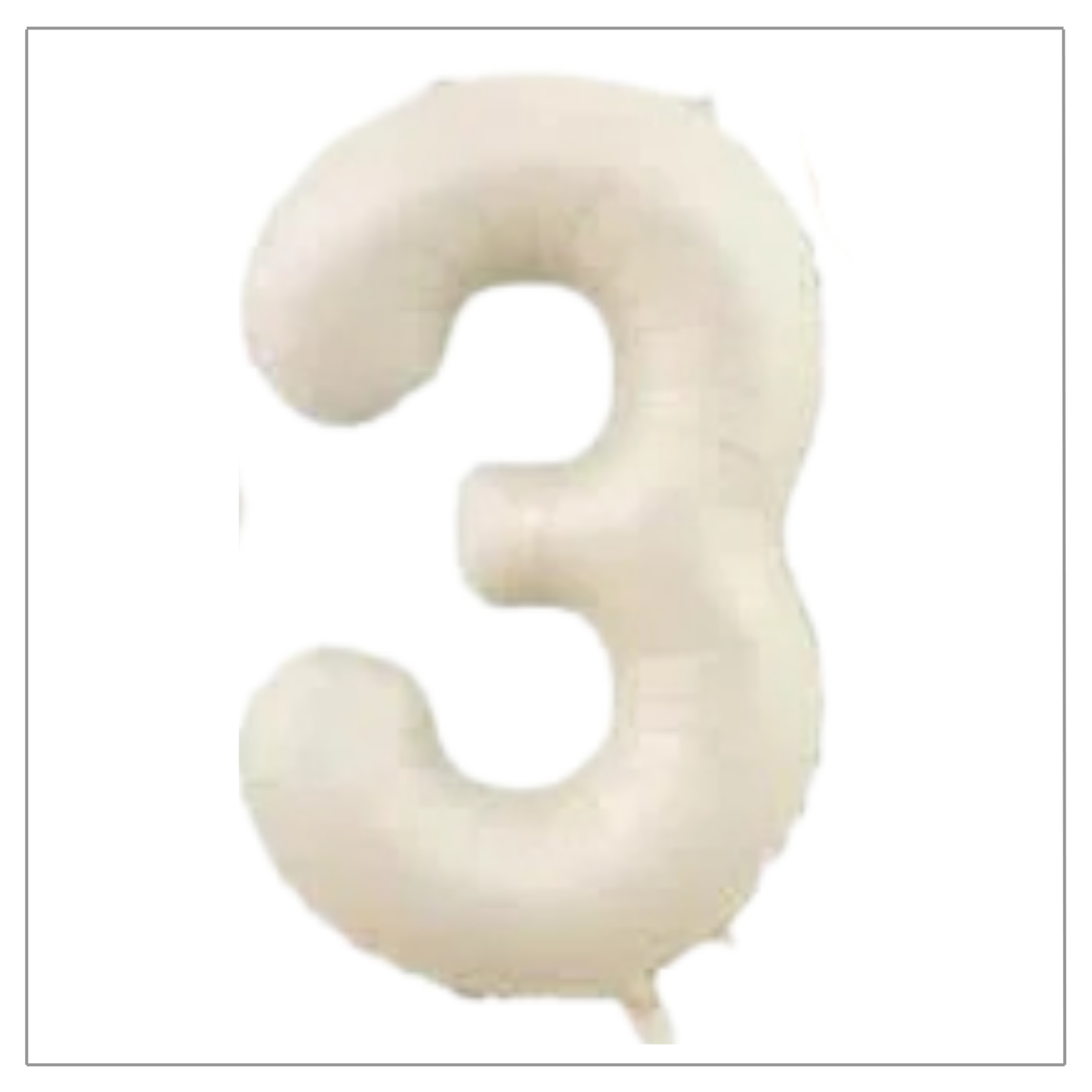 Latte Cream Number Balloons 34"