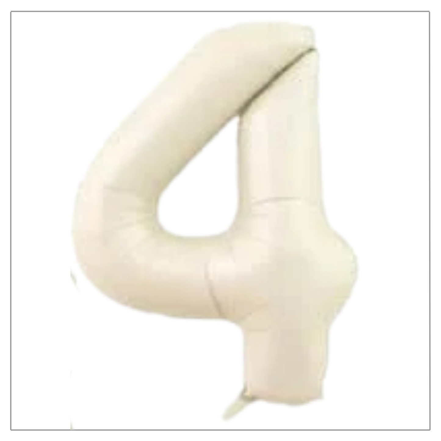 Latte Cream Number Balloons 34"