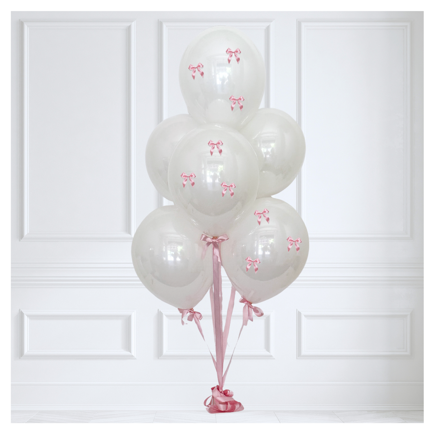 Signature Glass Coquette Balloon Bouquet - Pink Blanco