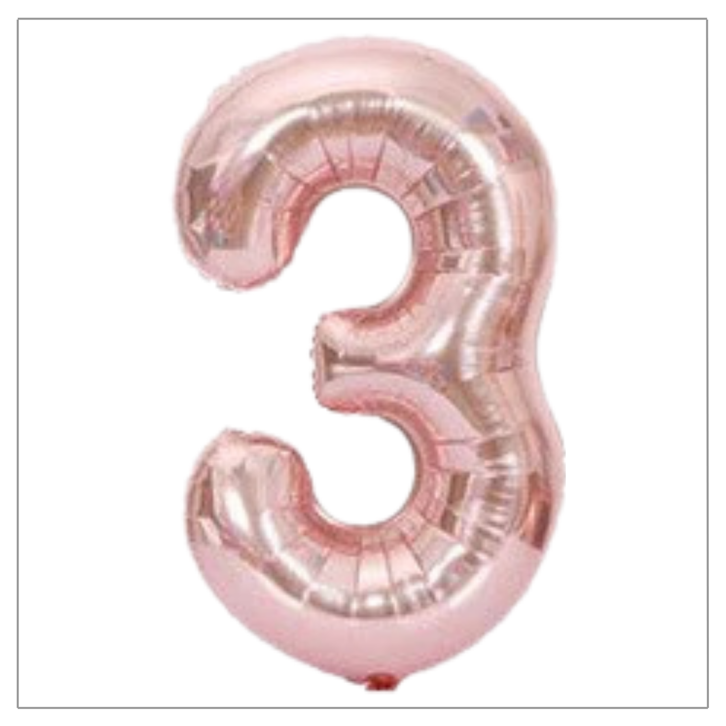 Rose Gold Number Balloons 34"