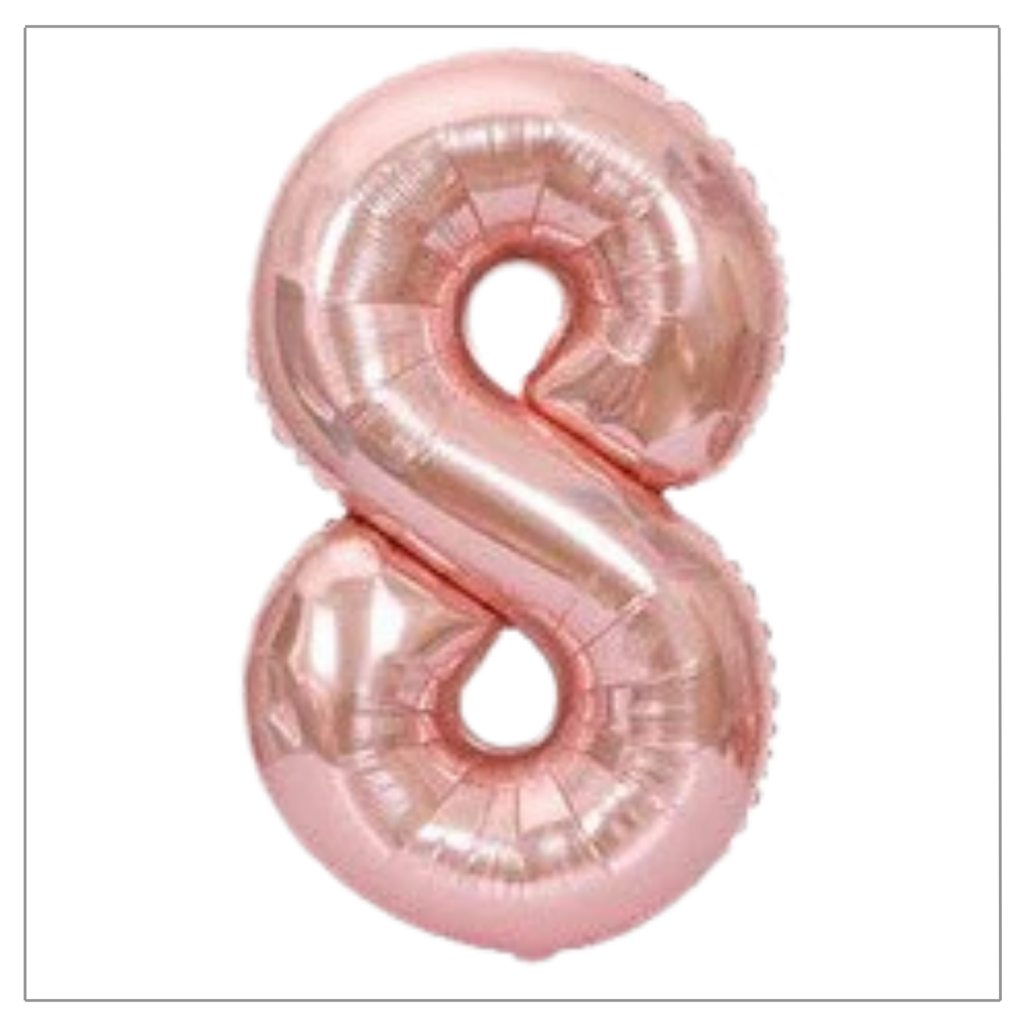 Rose Gold Number Balloons 34"
