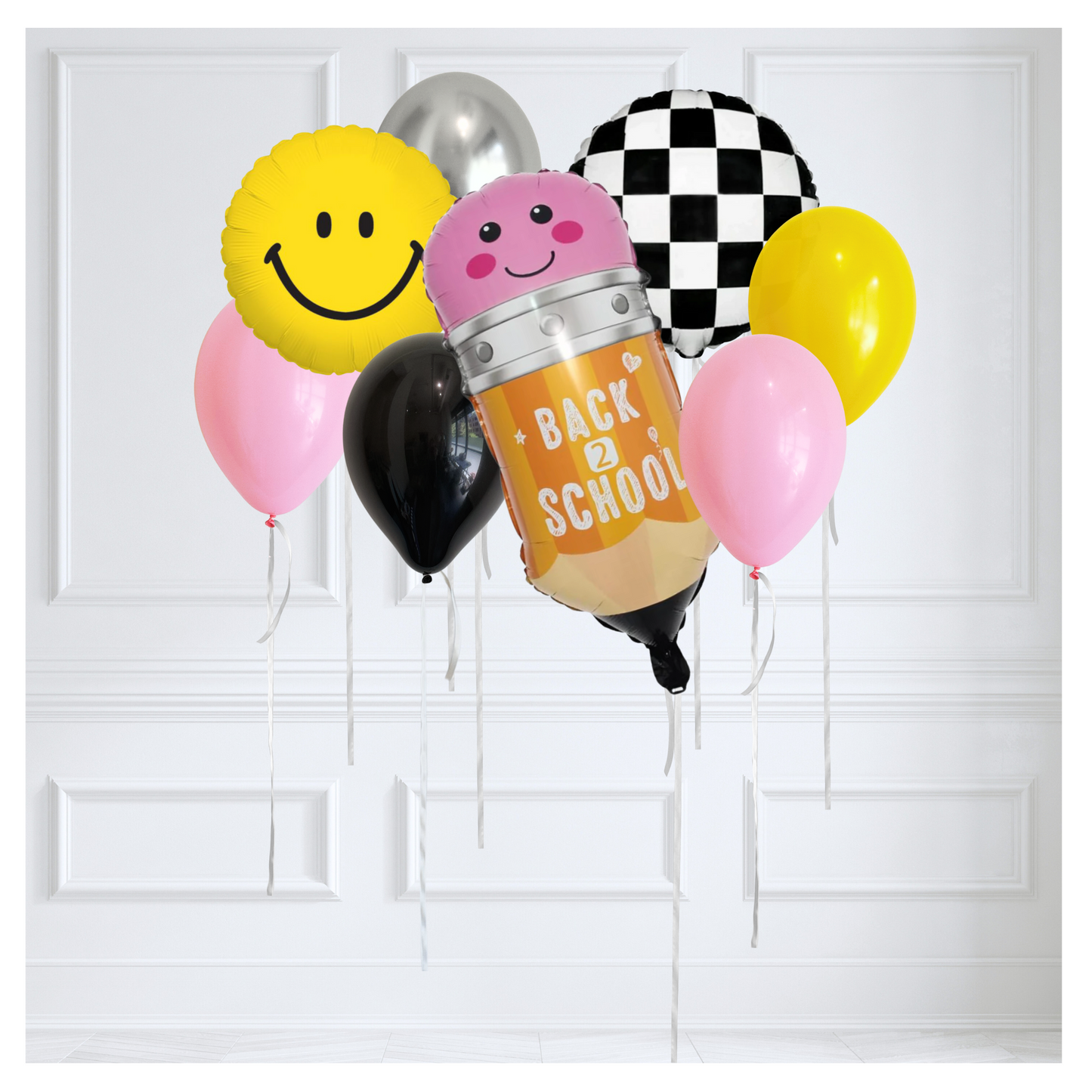 Back to School Pencil Balloon Bouquet- Pink