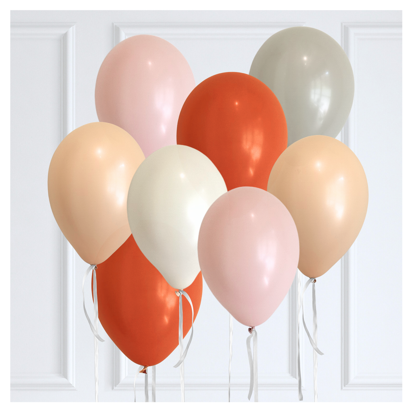 Classic Boho Rainbow Balloon Bouquet - Neutral