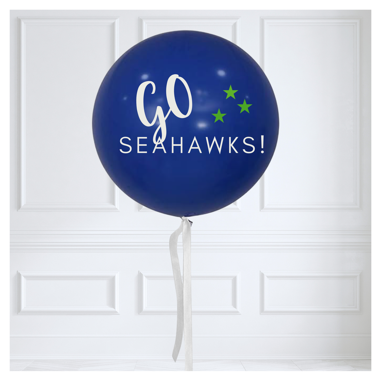 Game Day Vibes - Go Seahawks Blue - 36" Jumbo Balloon