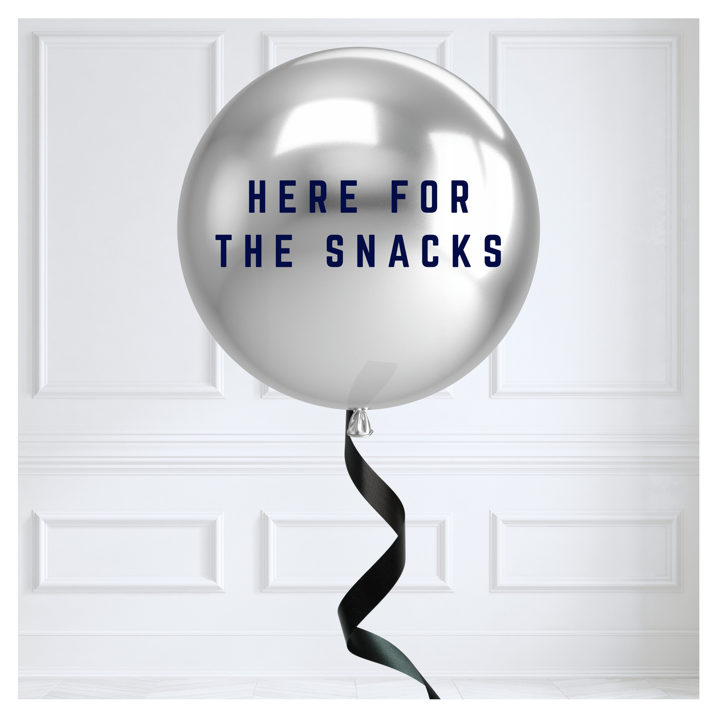 Game Day Vibes - Here For The Snacks - 36" Jumbo Balloon