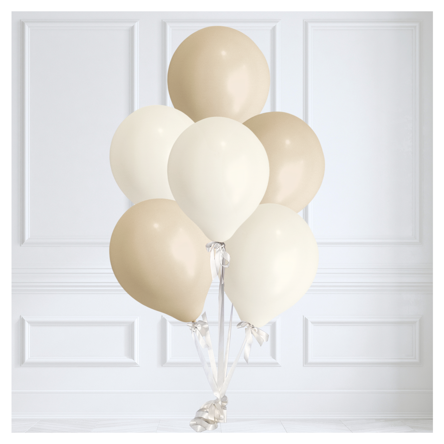 Signature Balloon Bouquet - White Sand