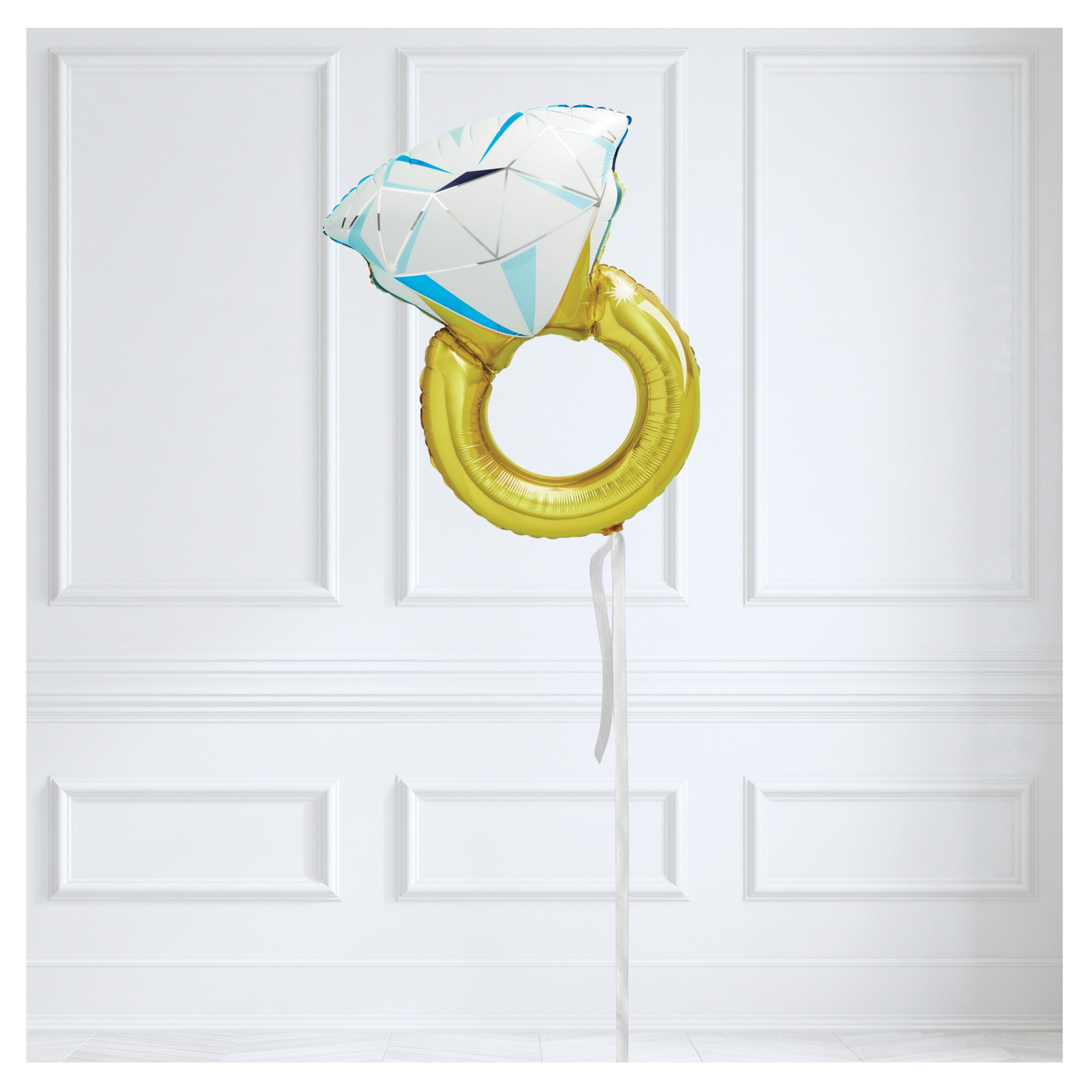 Gold Engagement Ring Foil Balloon