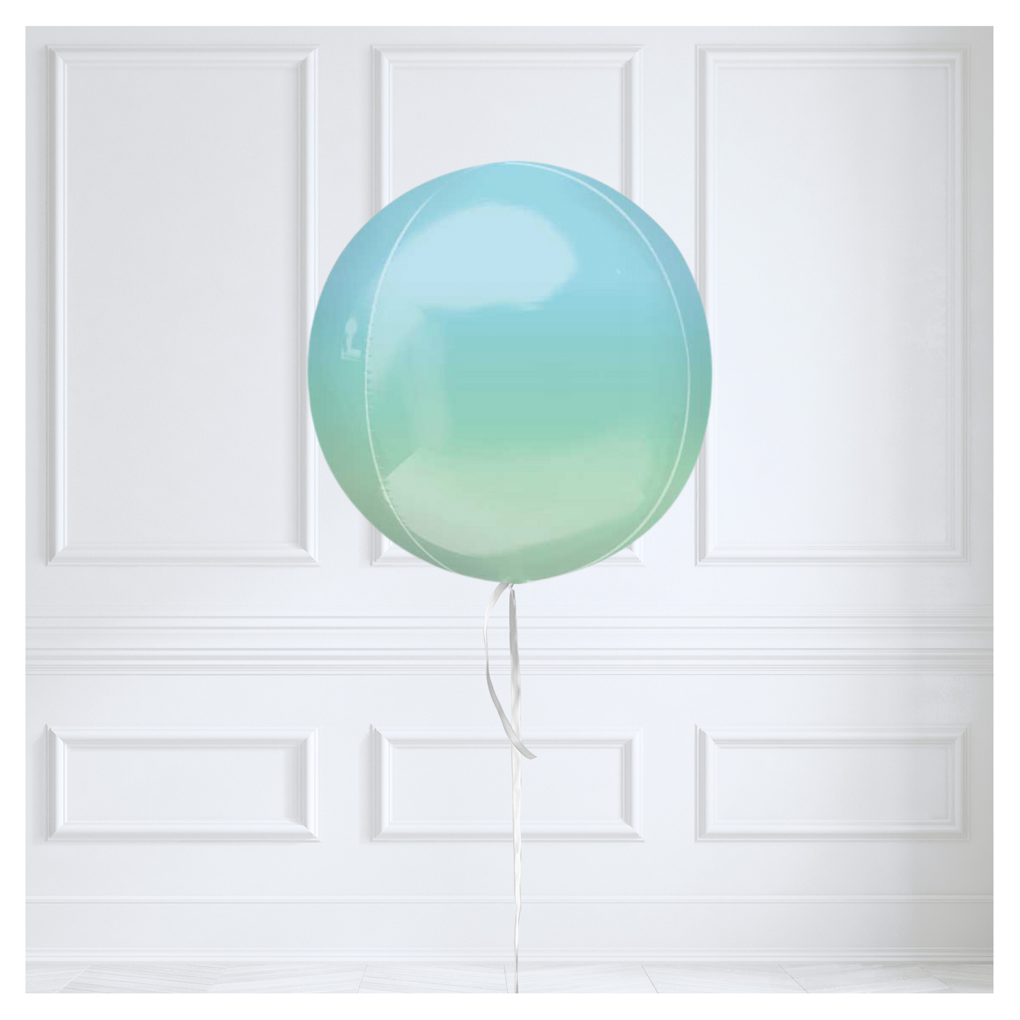 Round Orb Balloon - Blue + Green Ombre
