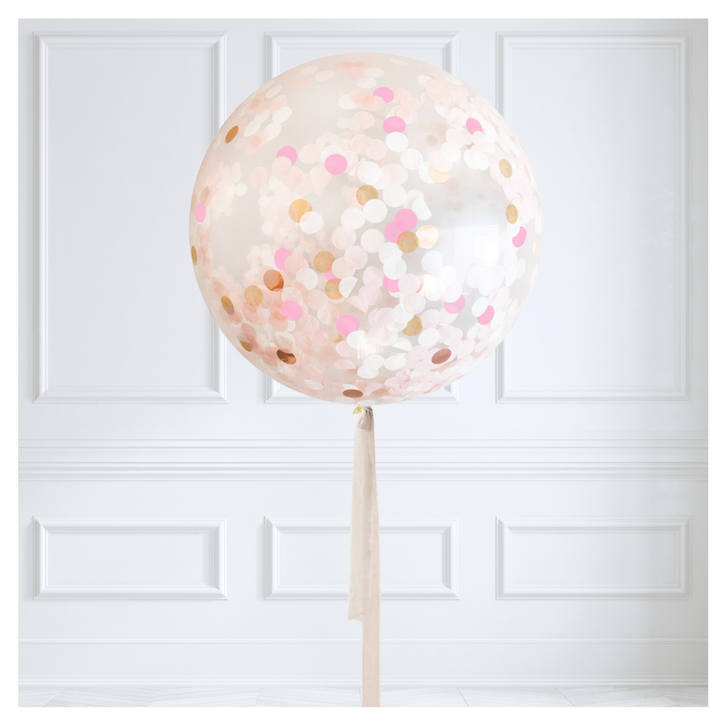 Jumbo 36" Confetti Balloon - Blushing