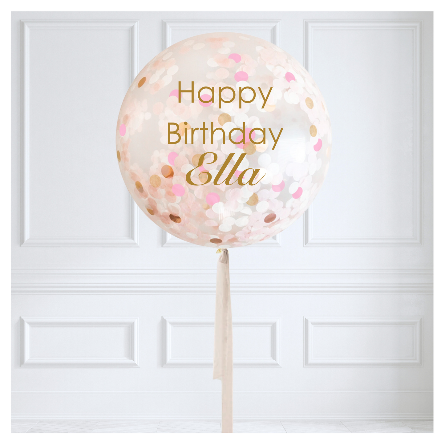 Jumbo 36" Confetti Balloon - Blushing
