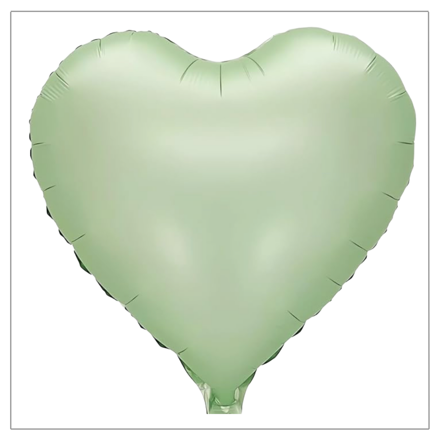 Foil Heart Balloon - Sage
