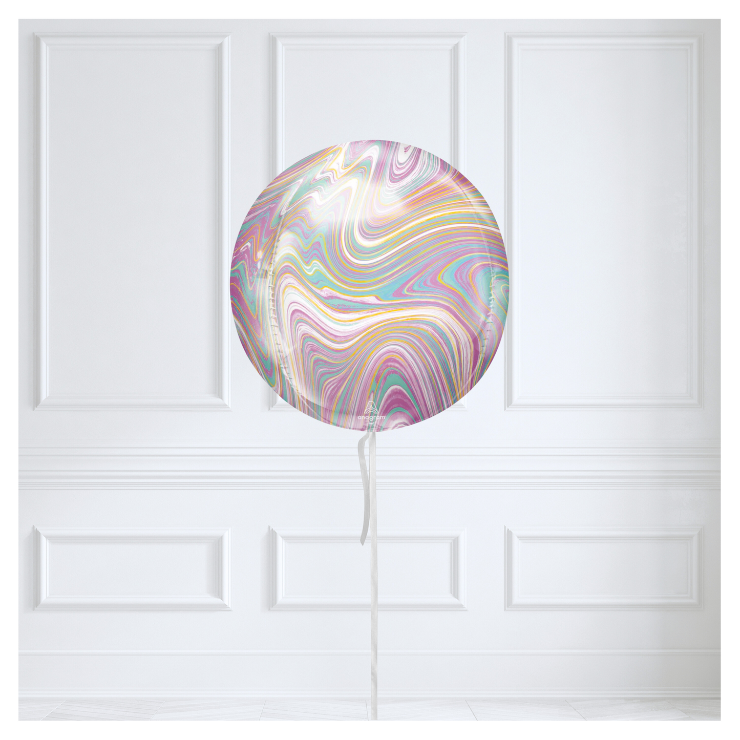 Round Orb Balloon - Pastel Marble