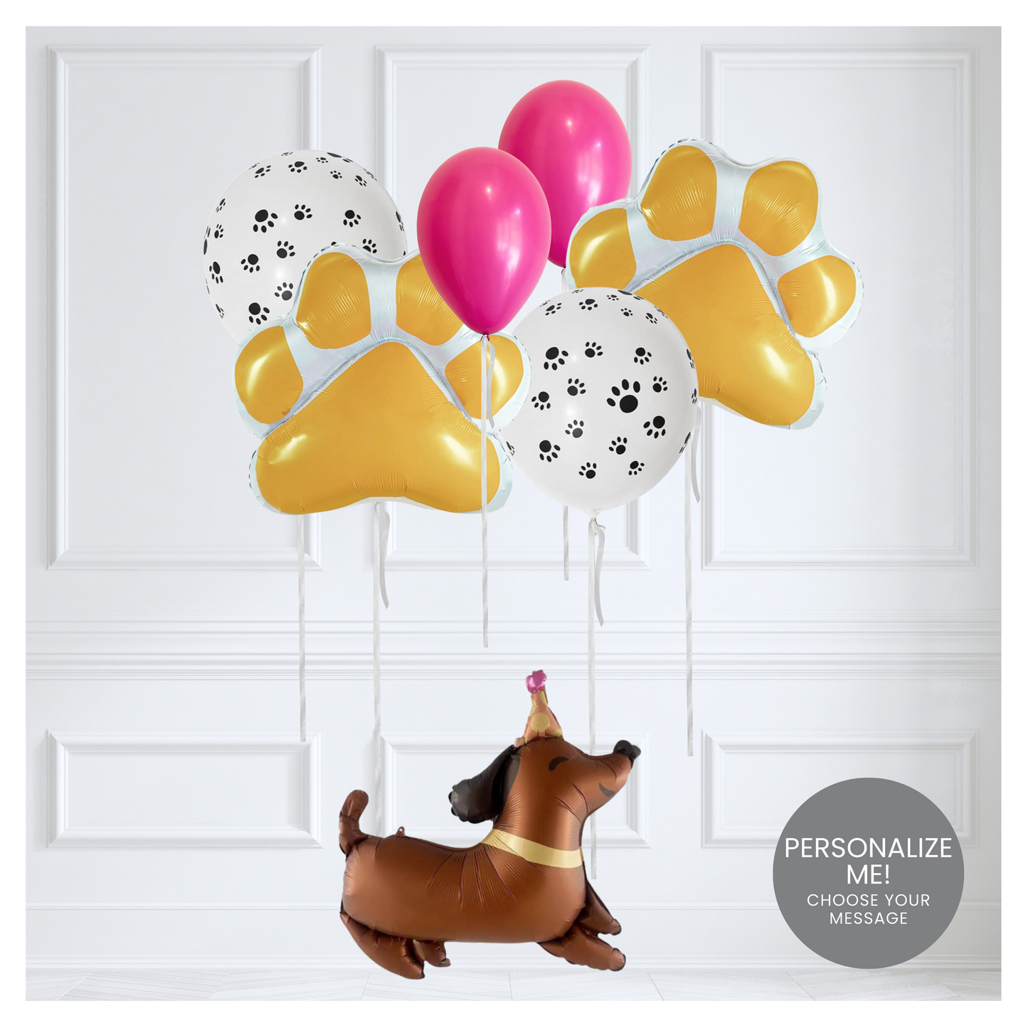 Themed Classic Balloon Bouquet - Puppy Love Paws