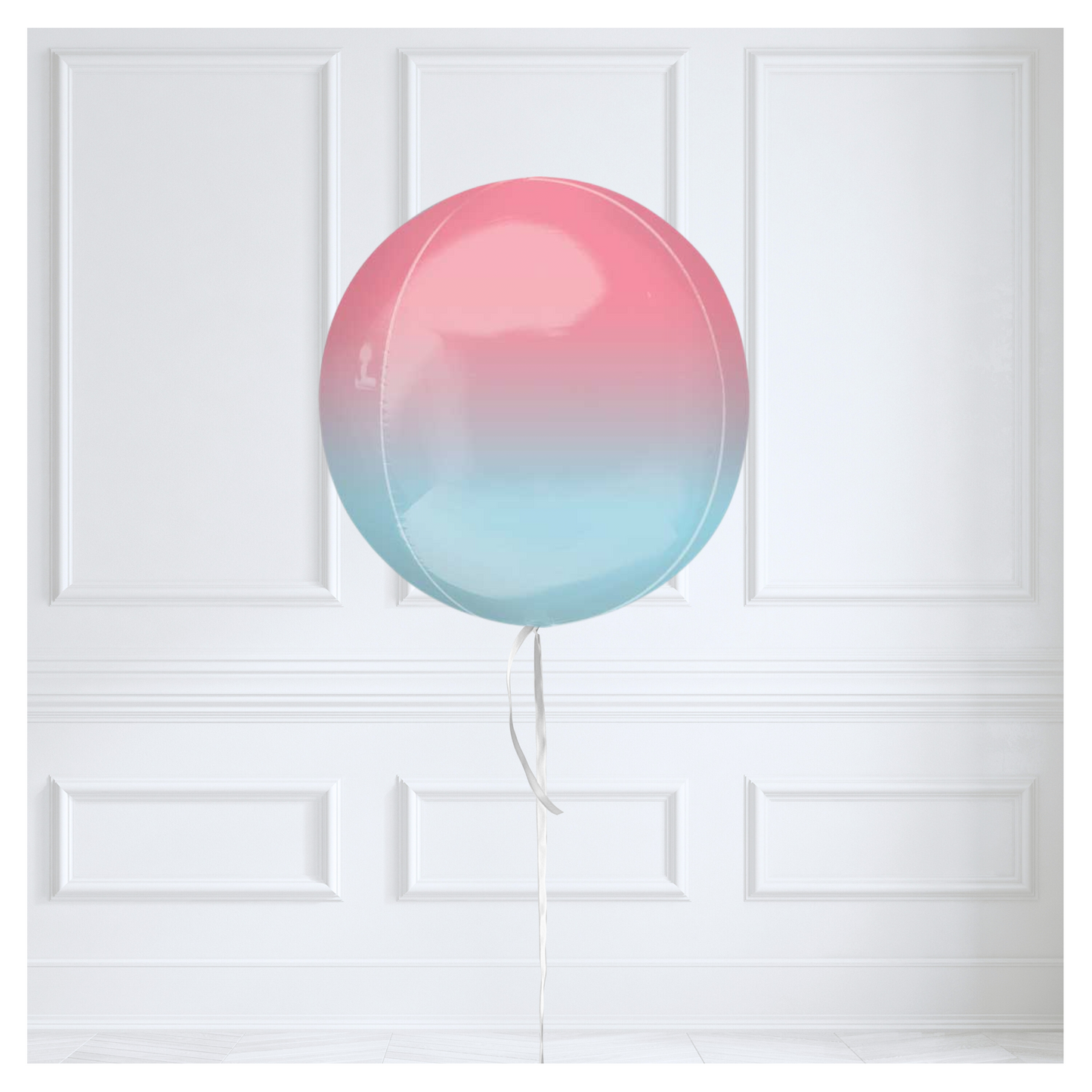 Round Orb Balloon - Pink + Blue Ombre