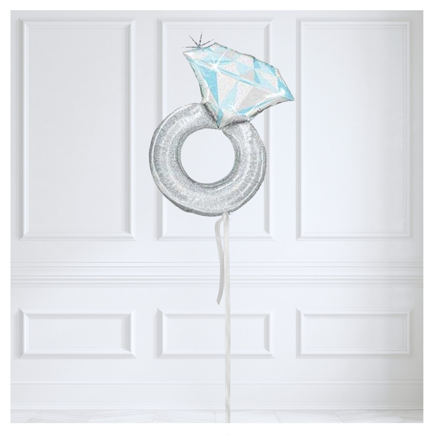 Platinum Engagement Ring Foil Balloon