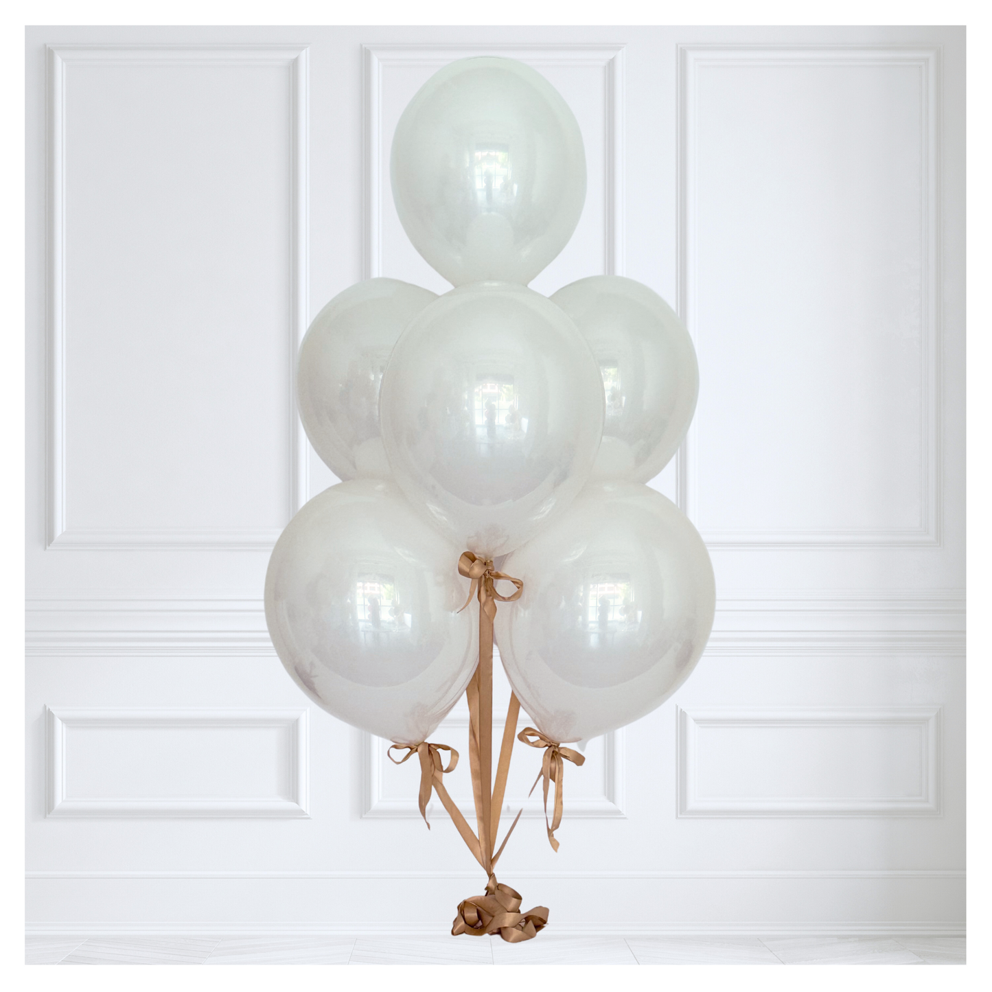 Signature Glass Balloon Bouquet - Gold Blanco