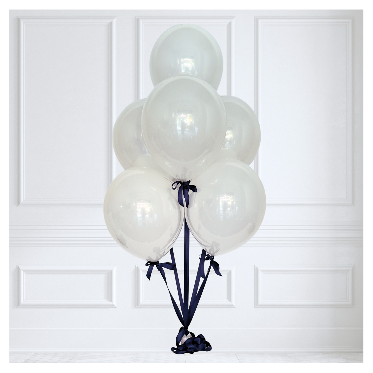Signature Glass Balloon Bouquet - Navy Blanco