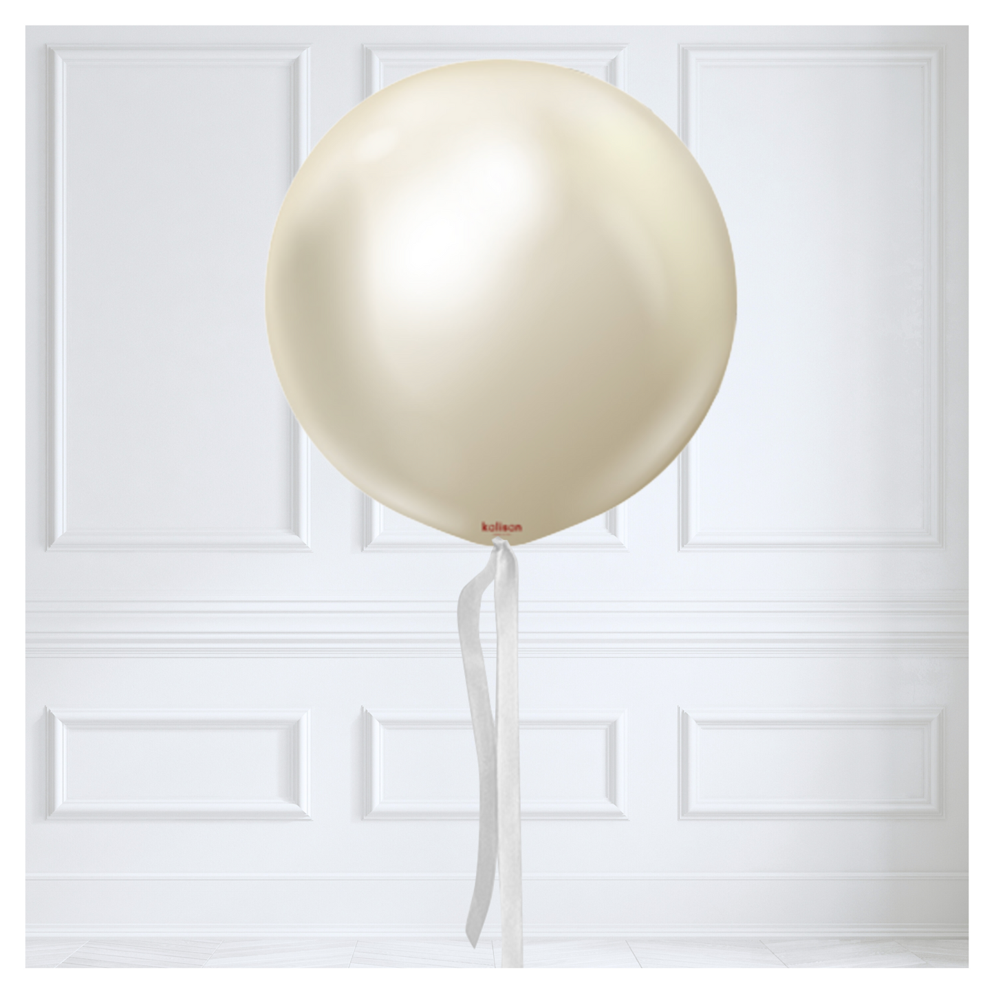 Jumbo 36" Balloon - Chrome White Gold