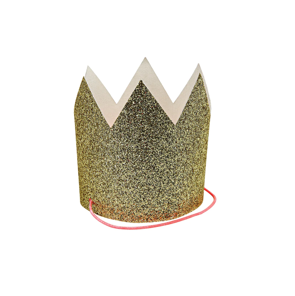 Gold Glittered Crowns