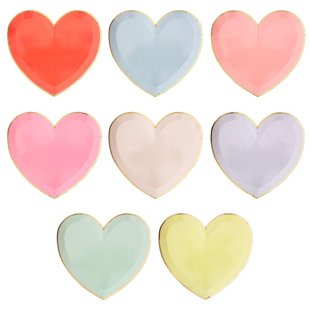 Party Palette Heart Plates (L)