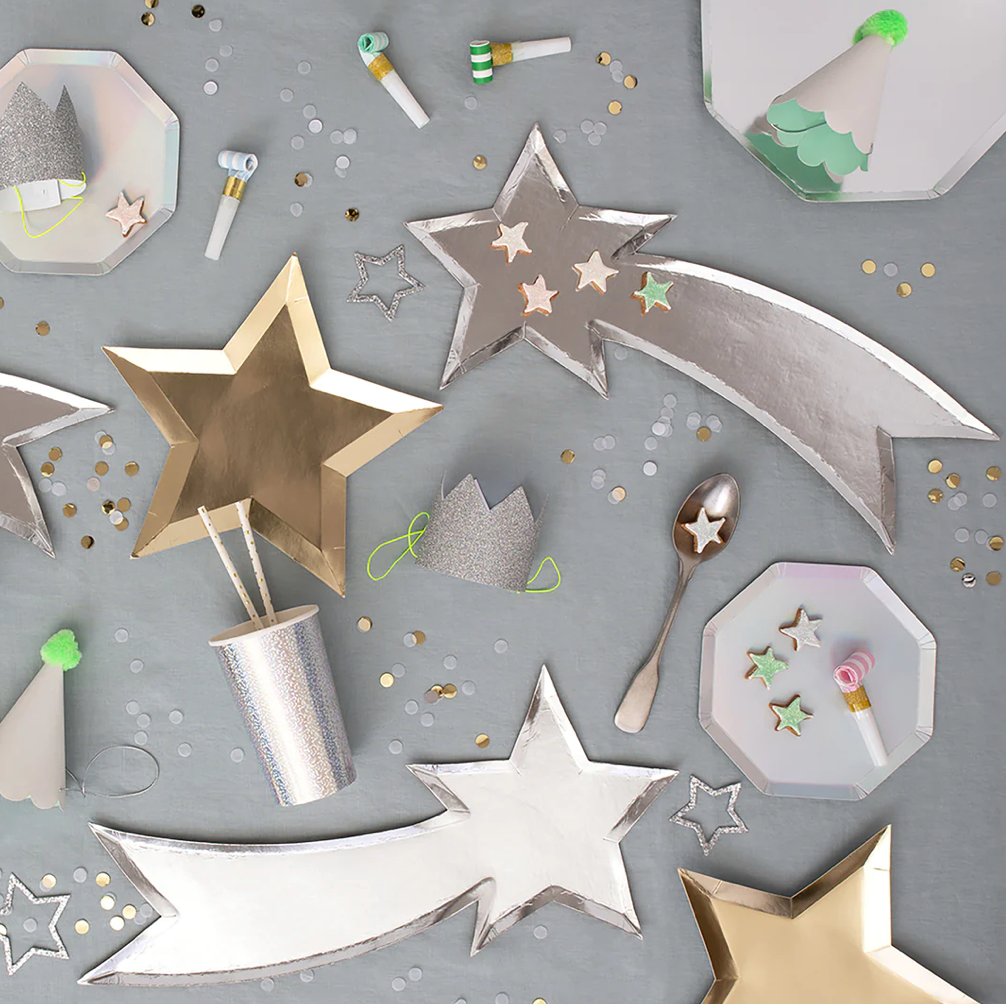 Gold Foil Star Plates