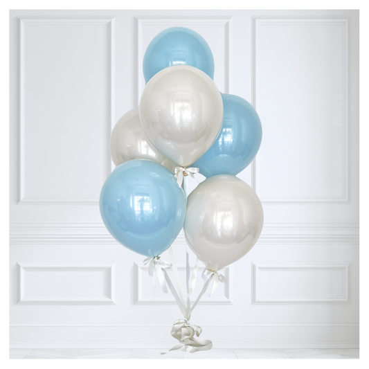 Signature Glass Balloon Bouquet - Blue Lace