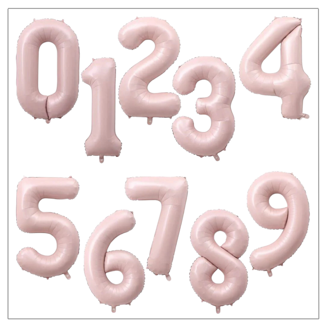 Dusty Rose Number Balloons 34