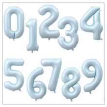 Load image into Gallery viewer, Light Blue Number Balloons 34&quot;
