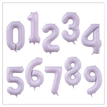 Load image into Gallery viewer, Lilac Number Balloons 34&quot;
