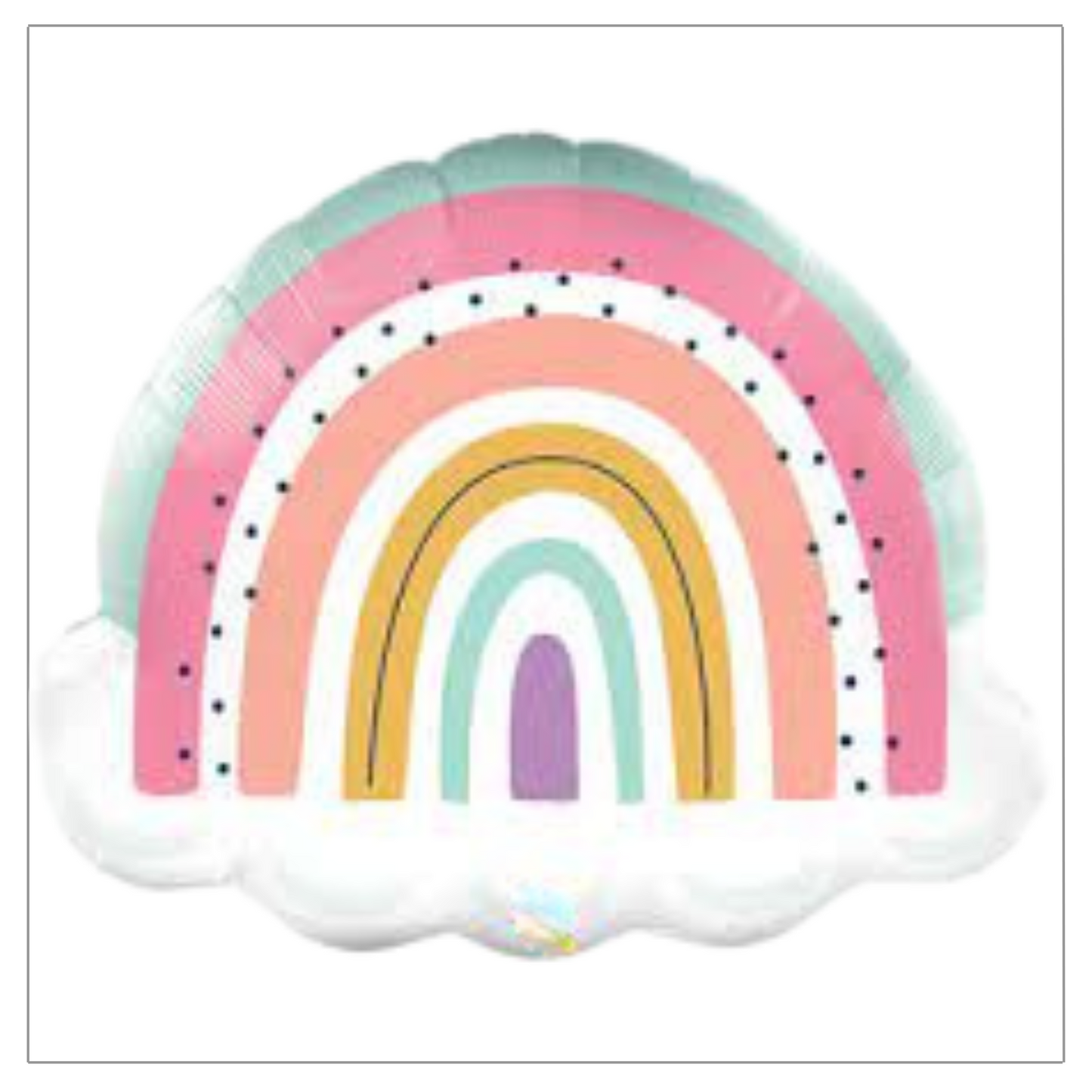 Pastel Boho Rainbow Foil Balloon