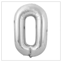 Load image into Gallery viewer, Silver Number Balloons 34&quot;
