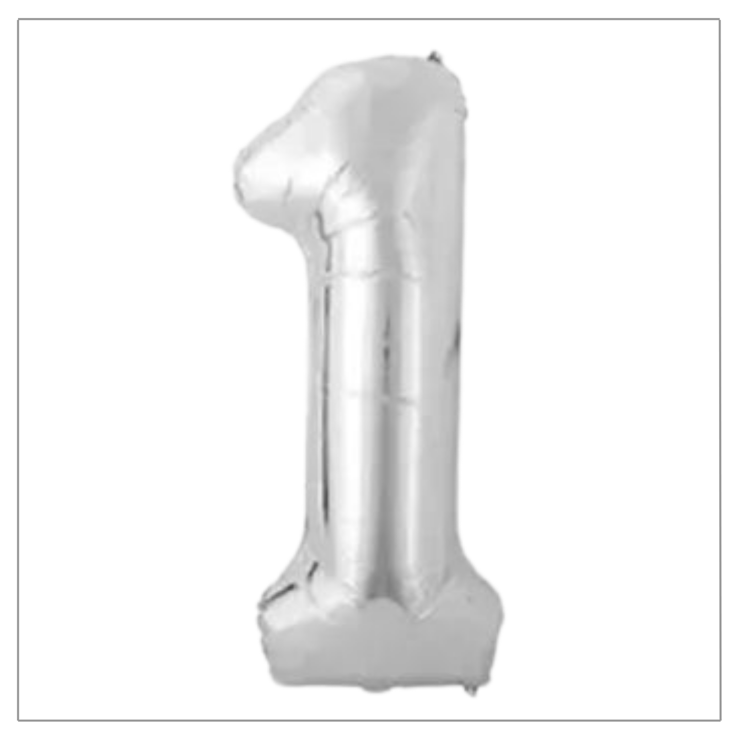Silver Number Balloons 34"