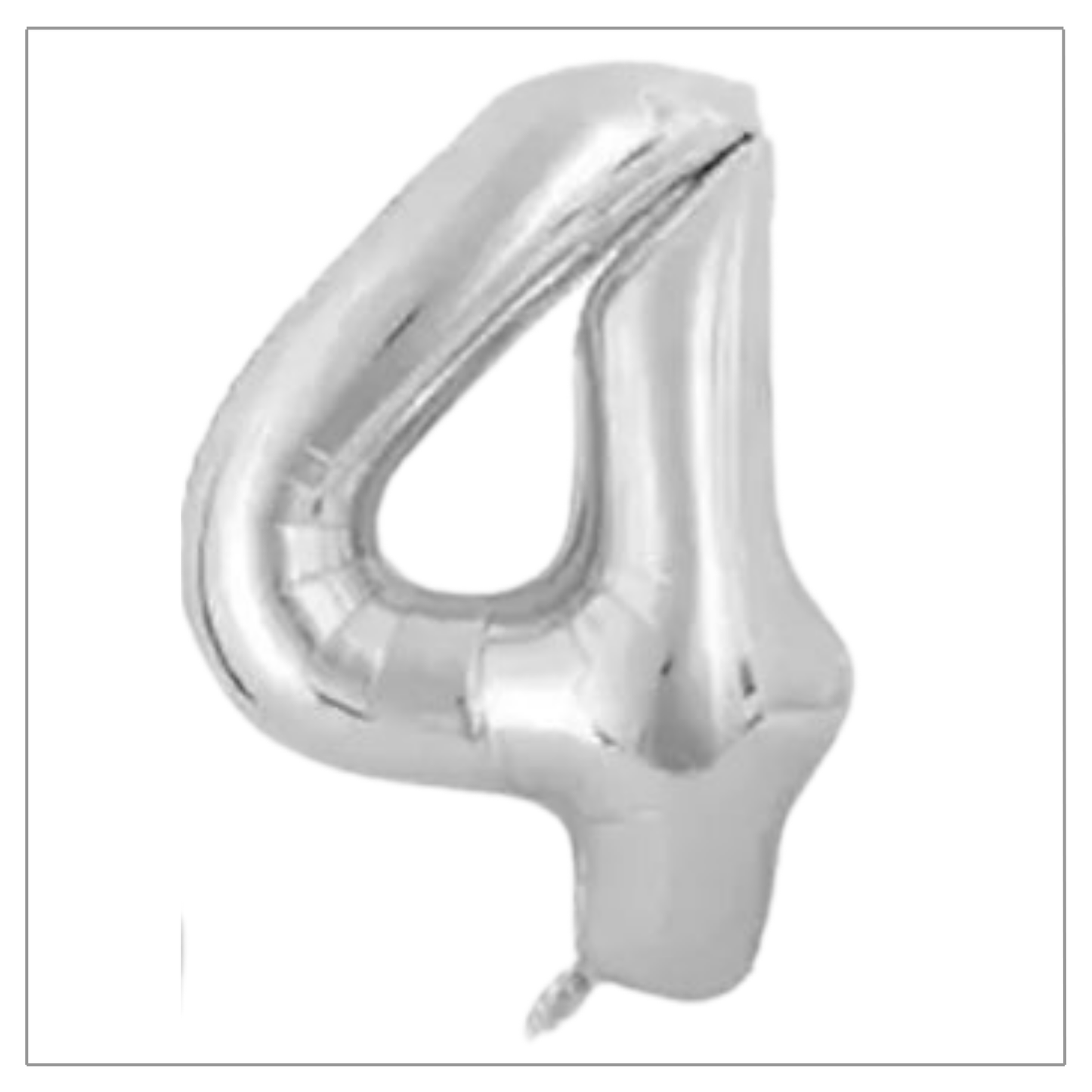 Silver Number Balloons 34"