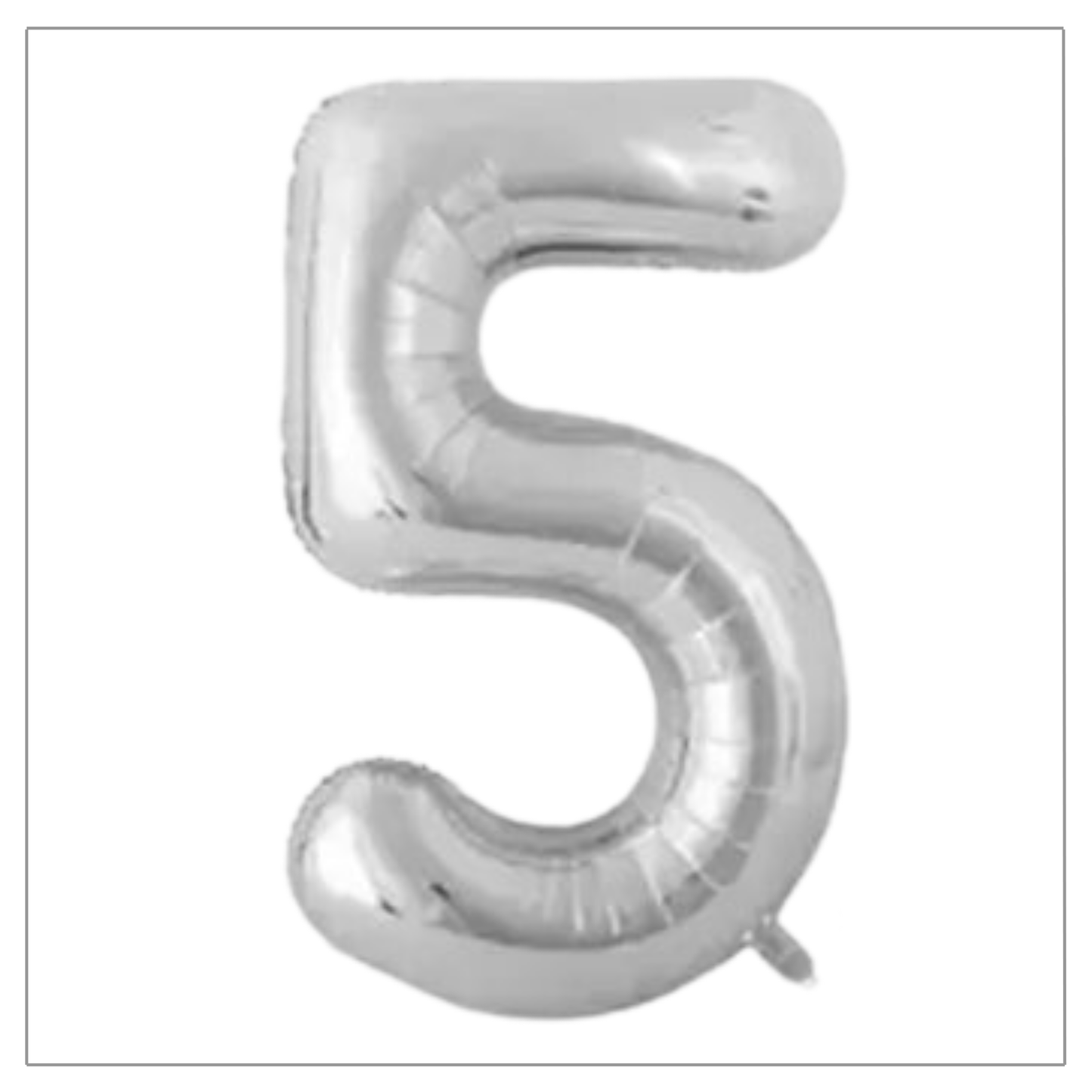 Silver Number Balloons 34"