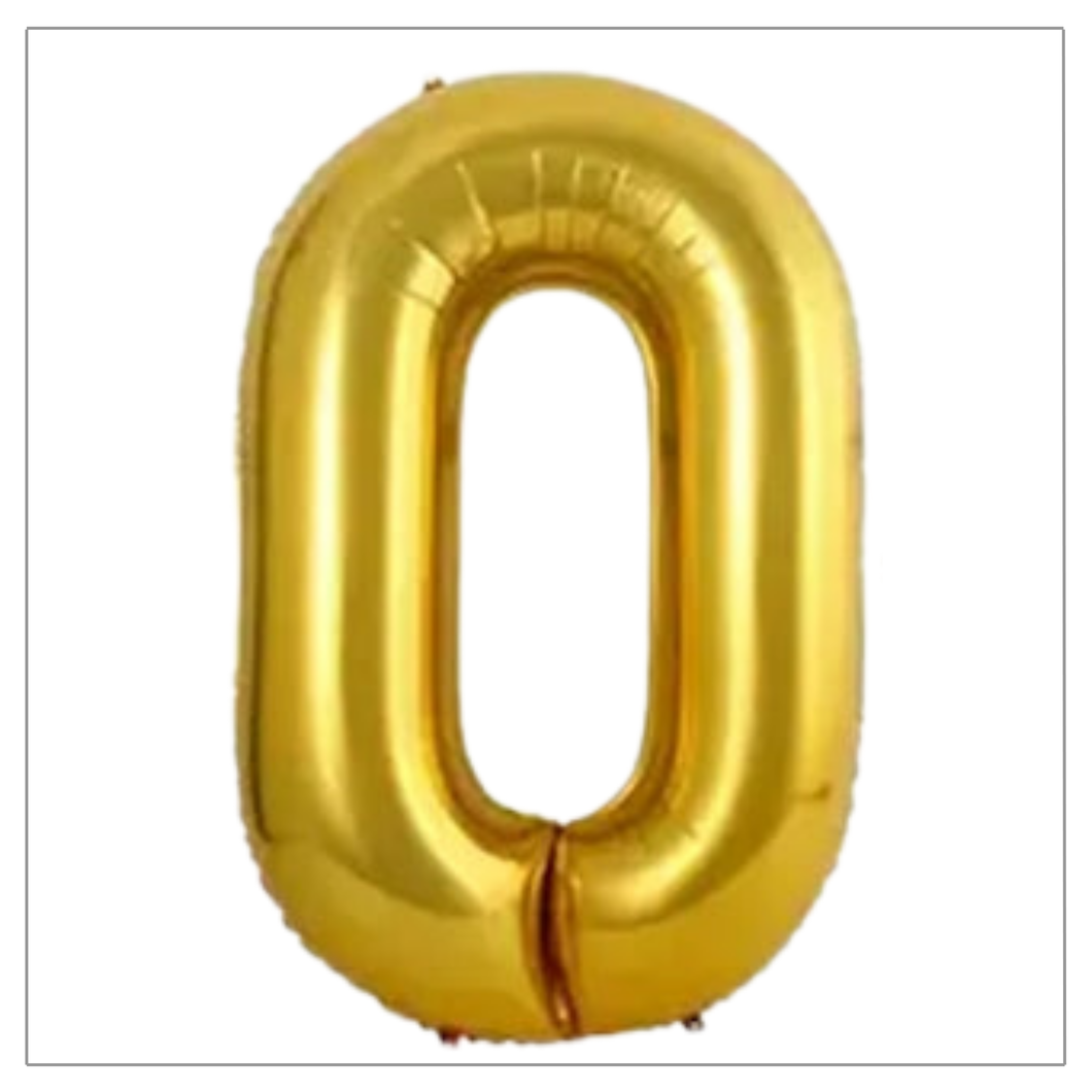 Gold Number Balloons 34