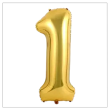 Load image into Gallery viewer, Gold Number Balloons 34&quot;
