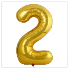 Load image into Gallery viewer, Gold Number Balloons 34&quot;
