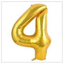 Load image into Gallery viewer, Gold Number Balloons 34&quot;
