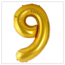 Load image into Gallery viewer, Gold Number Balloons 34&quot;
