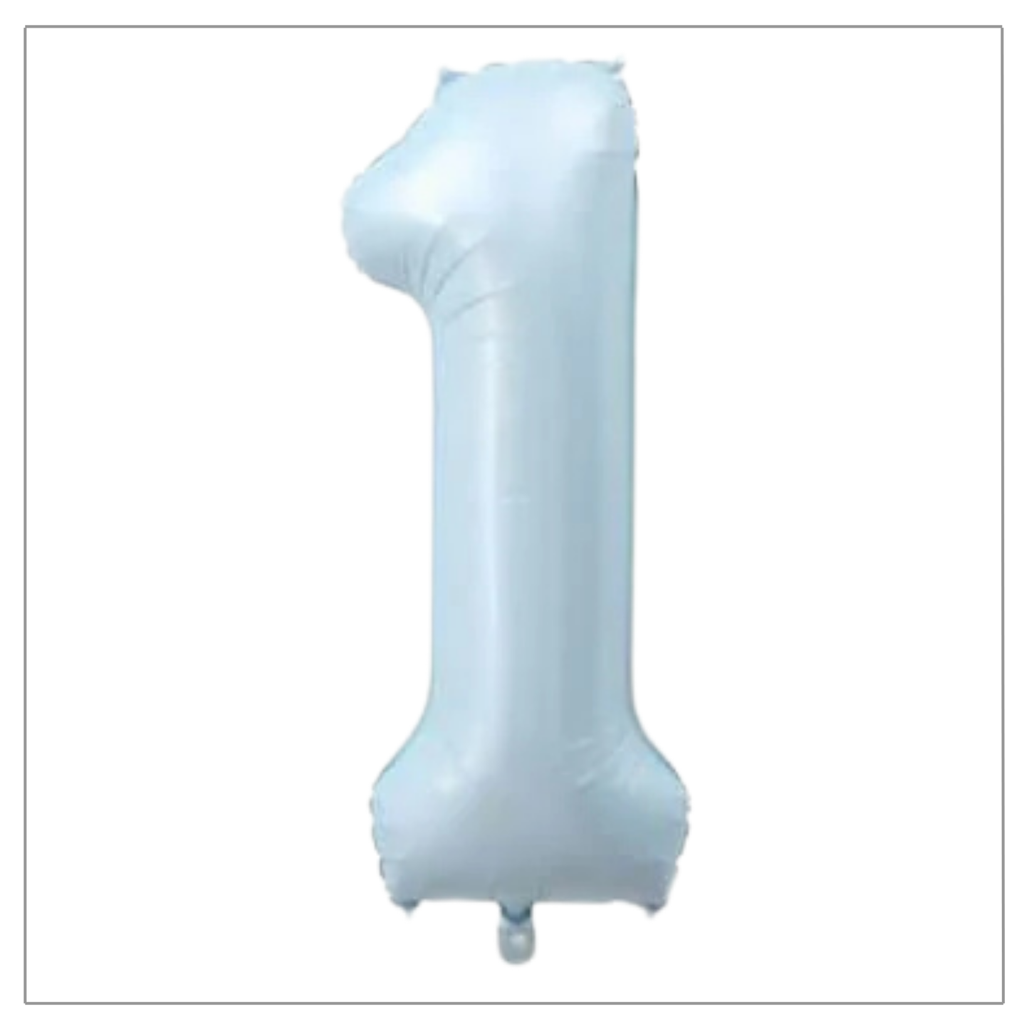 Light Blue Number Balloons 34"