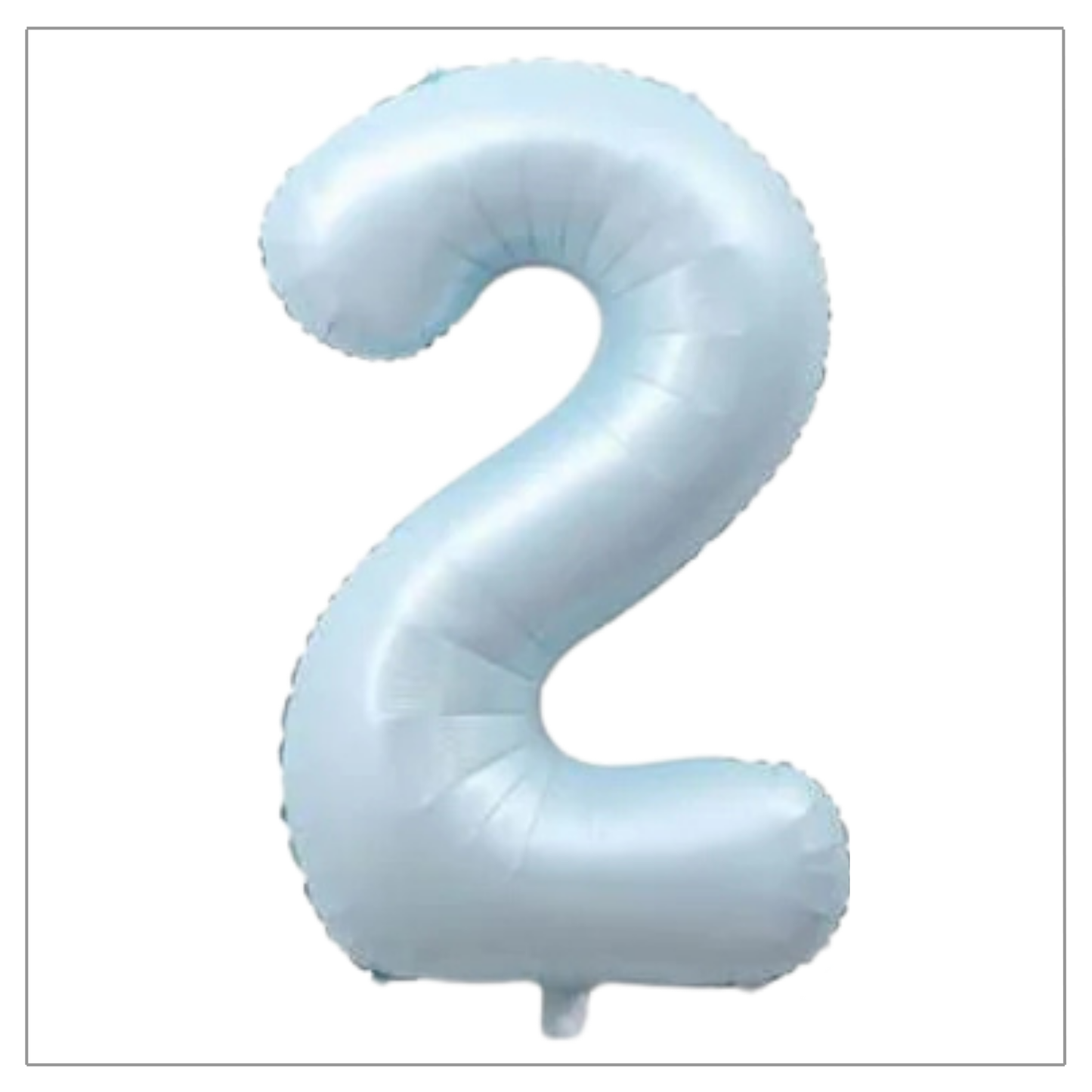 Light Blue Number Balloons 34"