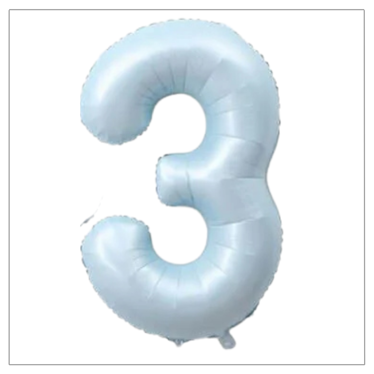 Light Blue Number Balloons 34"