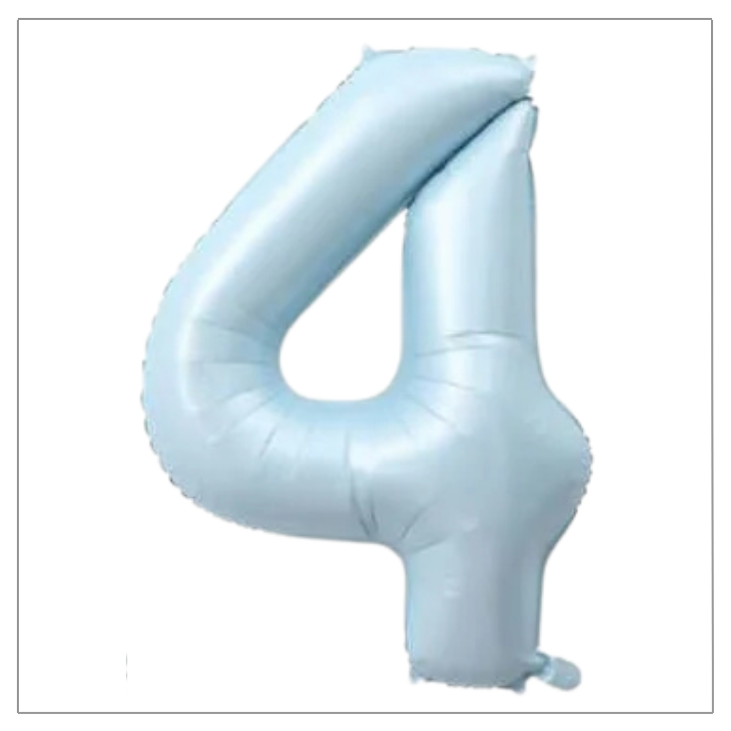 Light Blue Number Balloons 34"