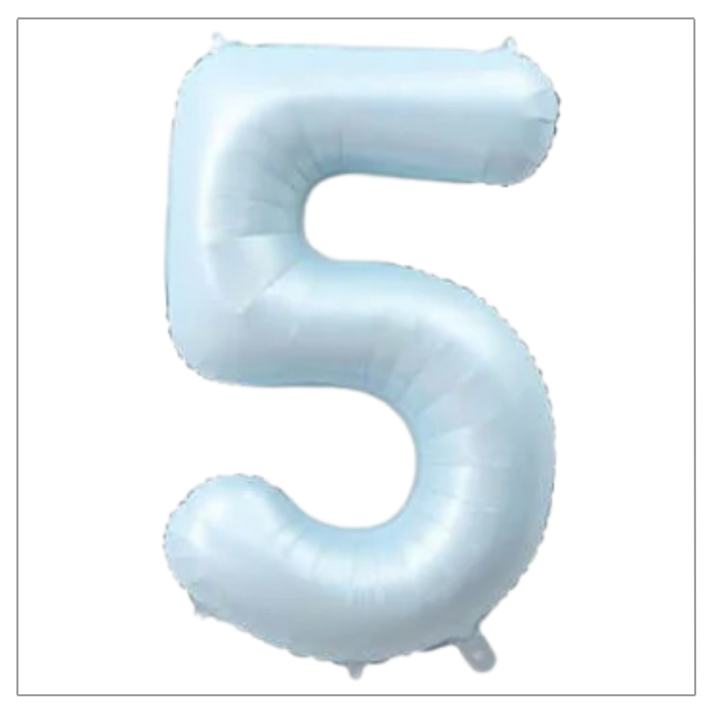 Light Blue Number Balloons 34"
