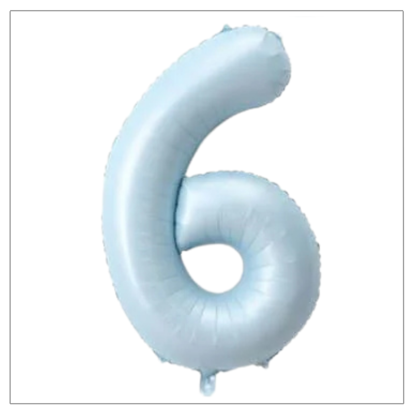 Light Blue Number Balloons 34"